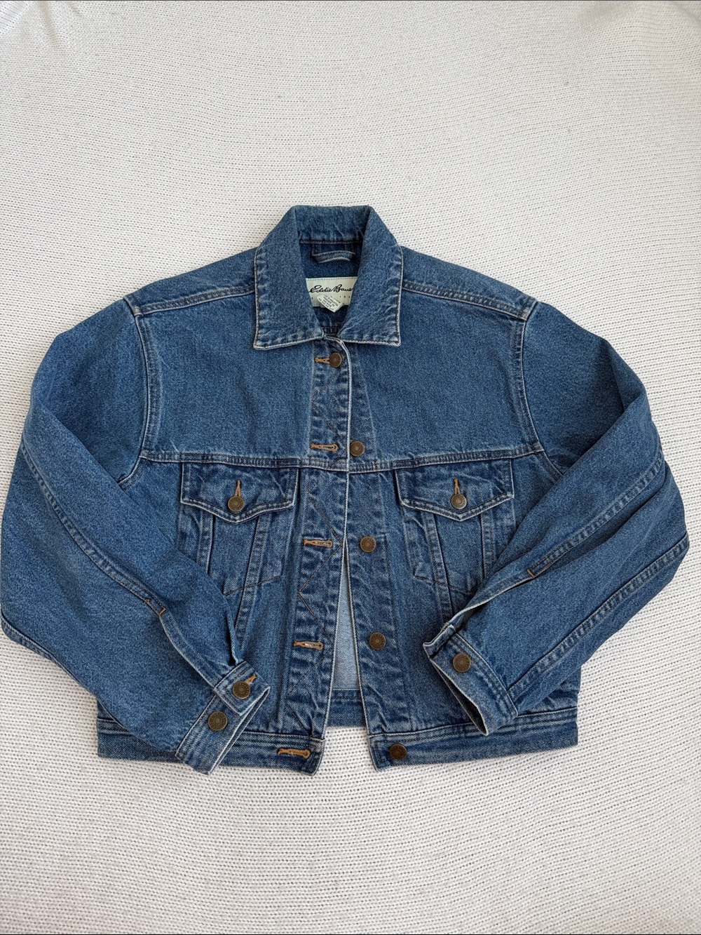Eddie Bauer 100% Cotton Denim Jacket Size Small